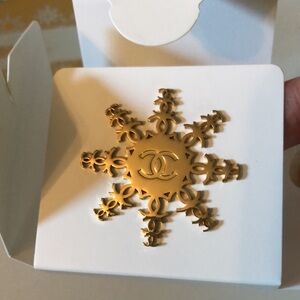 Chanel Beaute Holiday Snowflakes Pin